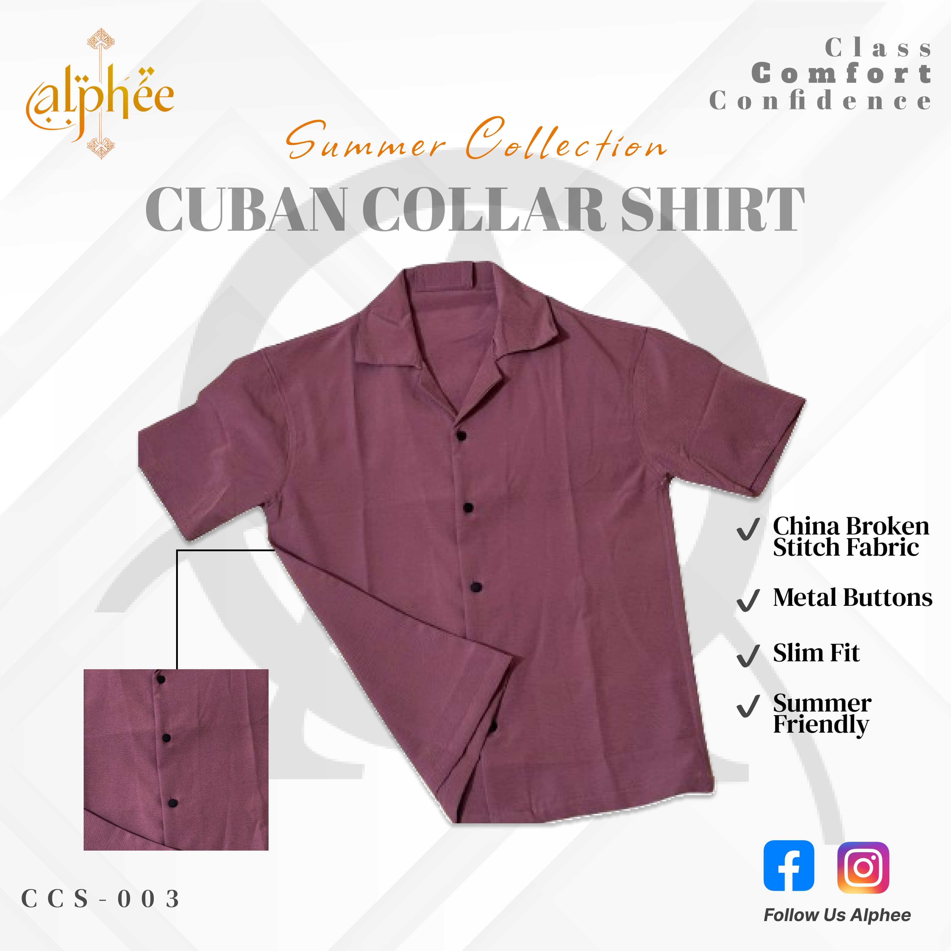 Cuban Cotton Shirt - Orchid