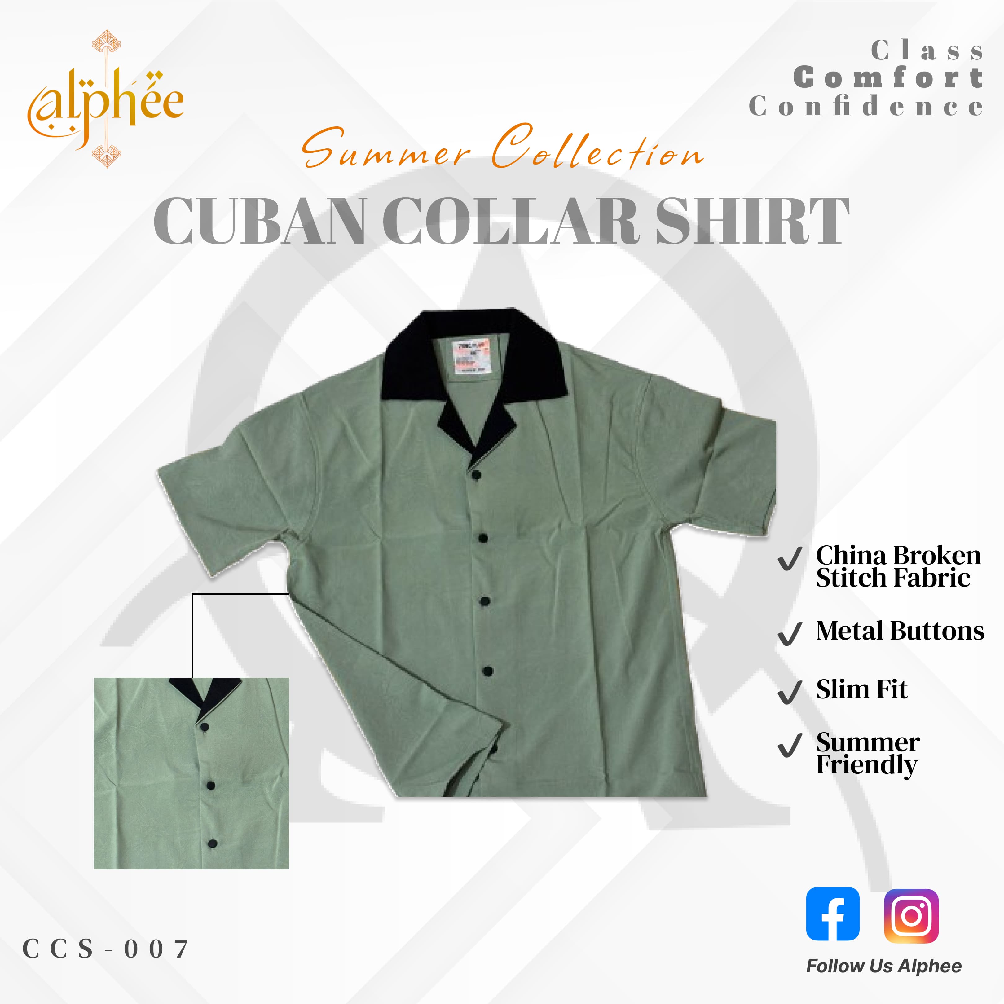 Cuban Cotton Shirt - Maroon
